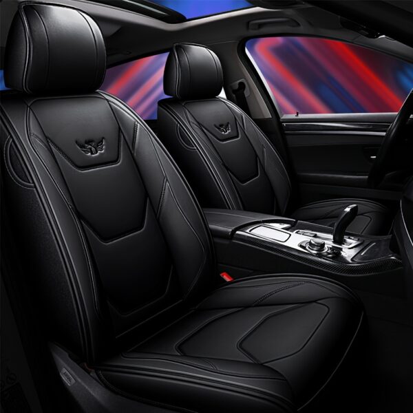 1pc Funda de Asiento de Coche de Cuero PU Ajustable, Protector de Asiento Delantero Transpirable con Compatibilidad de Cojín de Seguridad, Relleno de Esponja, Tejido No Textil, Diseño Ergonómico Elegante con Costuras de Acento Rojo, Disponible en Negro/Marrón/Beige/Azul/Rojo/Taupe, Compatible con la Mayoría de Modelos de Coches - Imagen 14